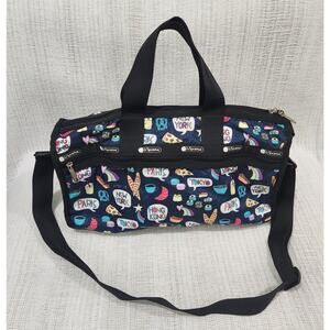 Medium LeSportsac Weekender Rainbow Travel Foodie Print